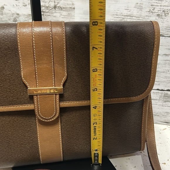 Lancel Brown Leather Vintage Shoulder Crossbody  Clutch Bag - Picture 13 of 14